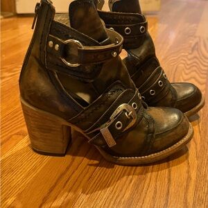 Freebird by Steven Distressed Brown Heeled Boots